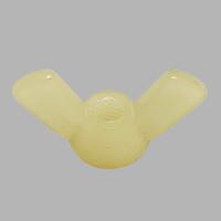 1/4"-20 Wing Nut, Coarse, Natural Nylon